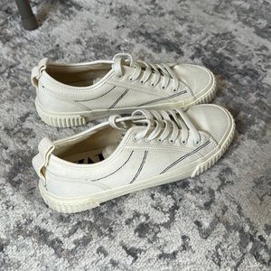zara sneakers, size EU 39, size 8 US in womens, off white color. only worn once